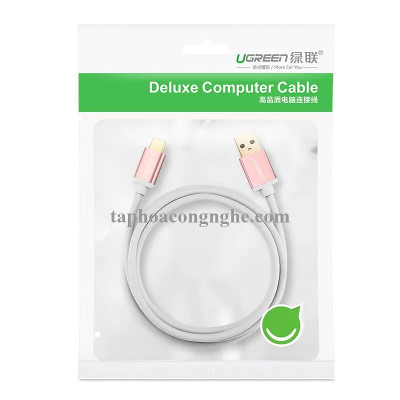 Ugreen 30537 0.5M màu Hồng Cáp USB TypeC sang USB 3.0 cao cấp US187 30030537